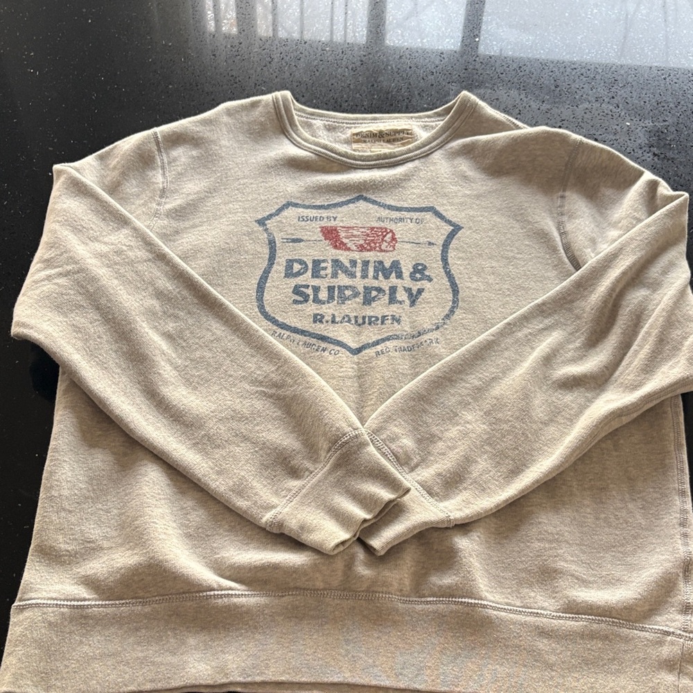Denim & Supply Ralph Lauren Beige Crewneck Sweater
